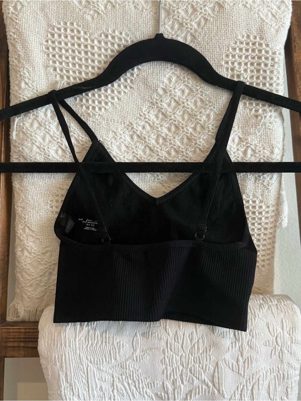 Urban Outfitters Out From Under Black Ribbed Longline Bra - Picture 4 of 4